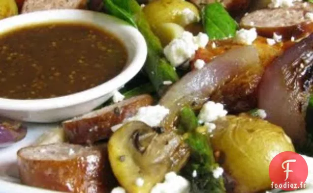 Salade D'Épinards Tiède Avec Saucisse Et Pommes De Terre