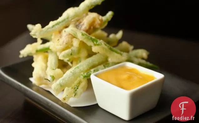 Tempura de Haricots Verts et Shiitake avec Mayonnaise au Ponzu