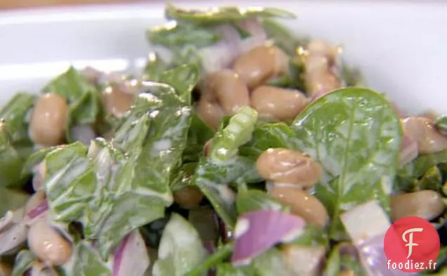 Salade de Pois et d'Épinards aux Yeux Noirs