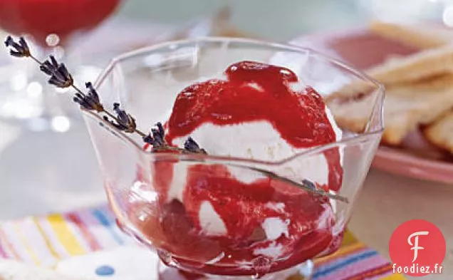 Glace à la Ricotta Au Miel et à la Lavande