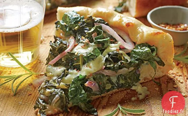 Pizza au Chou Frisé