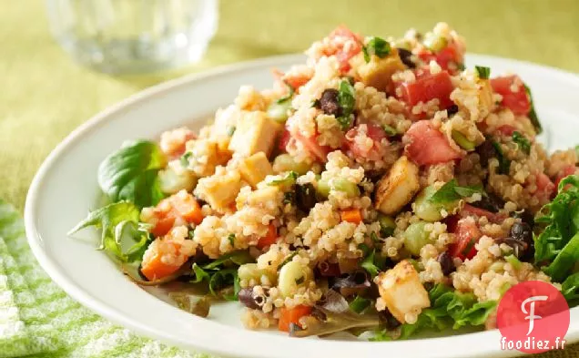 Salade de Haricots Noirs - Quinoa avec Vinaigrette Basilic-Citron