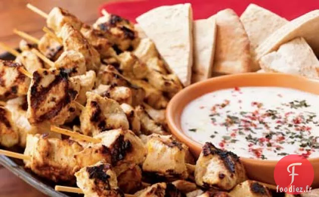 Brochettes de Poulet Marinées au Safran (Kesari Malai Tikka)