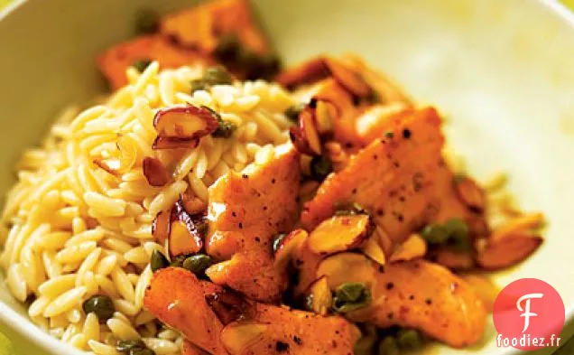 Pétoncles de Saumon à l'Orzo aux Amandes