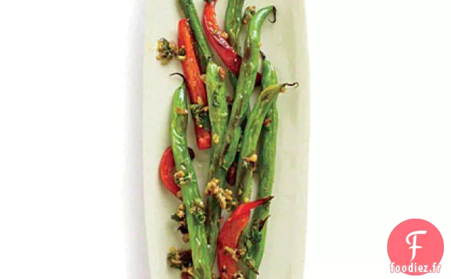 Poivrons Rouges et Haricots Verts au Pesto
