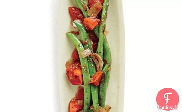 Haricots Verts aux Tomates Cuites et Épices