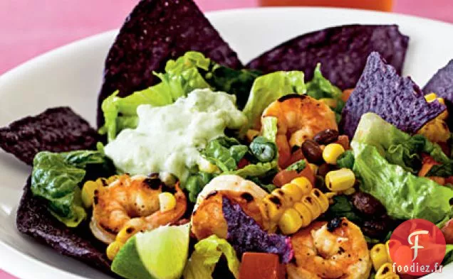 Salade de Tacos aux Crevettes de Style Sud-Ouest