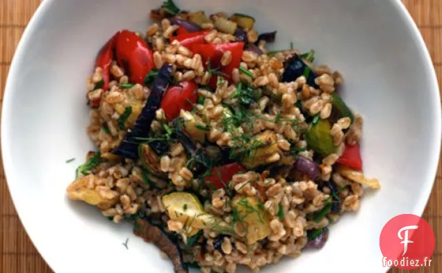 Dîner Ce soir: Salade Italienne de Farro aux Légumes Rôtis