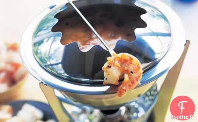Fondue Bouillabaisse aux Crevettes