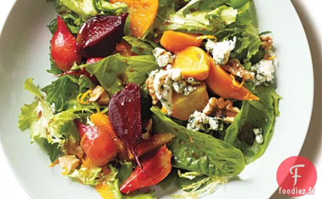 Betteraves Rôties et Salade d'Orange Sanguine au Fromage Bleu