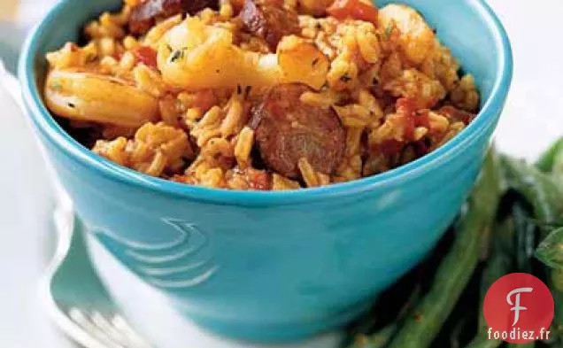 Jambalaya aux Crevettes et Saucisse à l'Andouille