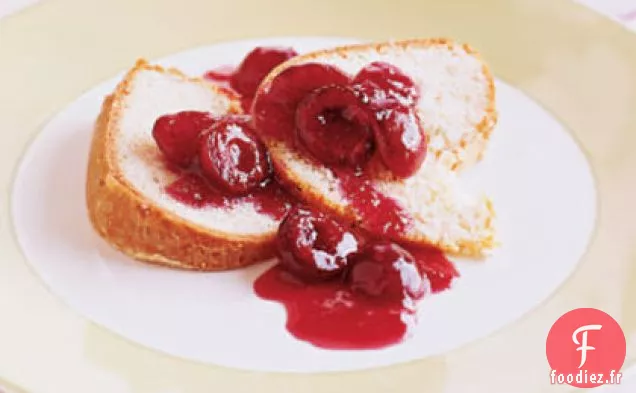 Gâteau au Citron avec Compote de Cerises