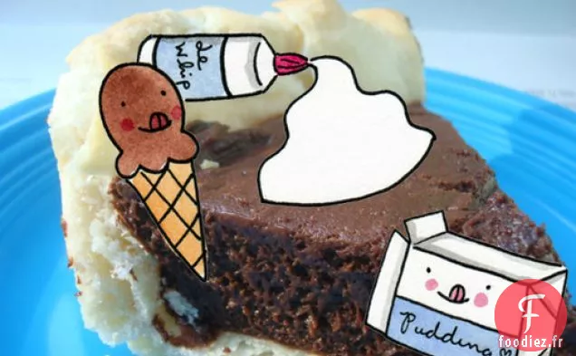 Cakespy: Tarte au Pudding à la Crème Glacée au Chocolat Double