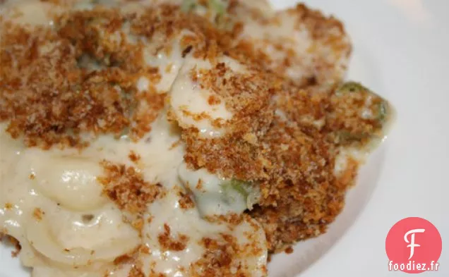 Macaroni au Fromage avec Gombo et Gruau