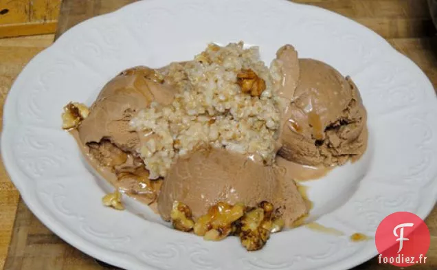 Garniture à l'avoine Grillée pour la Crème Glacée