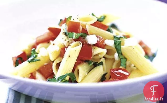 Pâtes au Basilic, Tomates et Feta