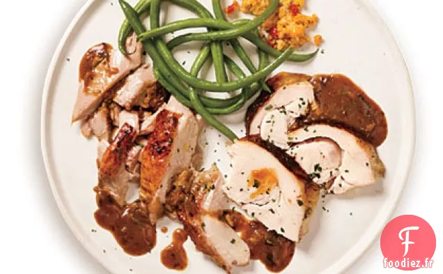 Dinde Saumurée au Cidre d'Érable et Sauce au Cidre de Bourbon
