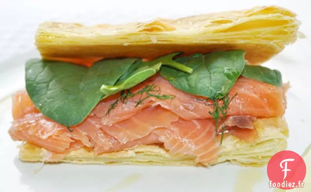 Napoleons de Saumon Fumé