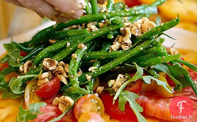 Salade de Tomates Anciennes et Haricots Verts