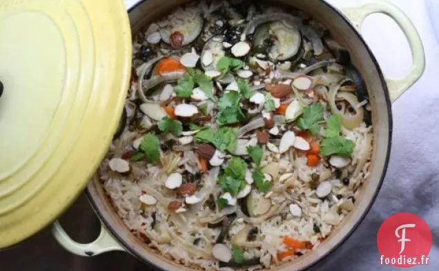 Mangez pour huit Dollars: Pilaf de Riz à la Noix de coco et aux Légumes avec des Grains de poivre