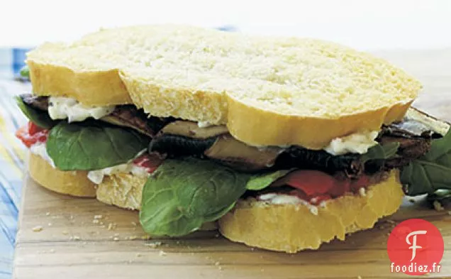 Sandwichs aux Champignons Portobello Rôtis avec Mayonnaise au Parmesan