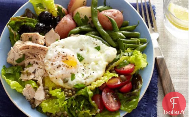 Salade Niçoise de Thon aux Haricots Verts Rôtis et Pommes de Terre