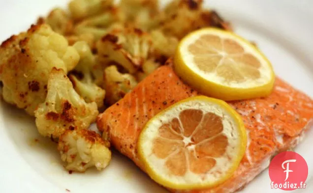 Dîner ce soir: Saumon au Chou-fleur rôti