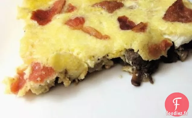 Sain et délicieux: Frittata aux Champignons, Bacon et Parmesan