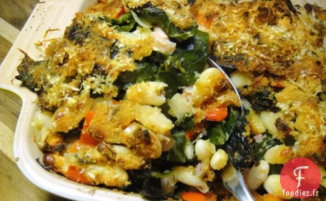 Gratin de Haricots Verts et Blancs de Collard