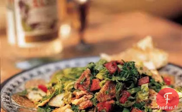 Salade Mixte d'Herbes et de Pita Grillée Fattoosh