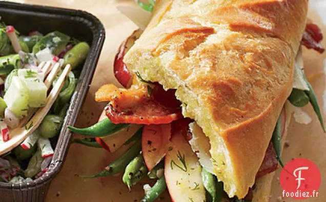 Sandwichs aux Haricots Verts Rôtis, aux Pommes et au Bacon