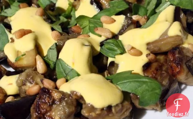 L'Ingrédient Secret (Safran): Salade d'Aubergines Rôties au Yogourt au Safran