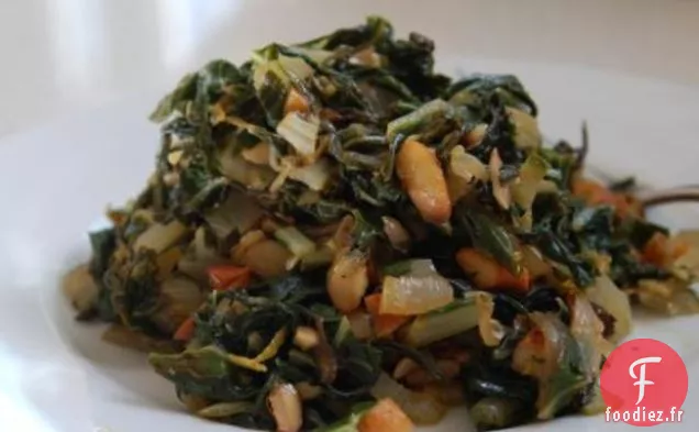 Blettes Suisses Au Citron, Amandes Et Raisins Secs