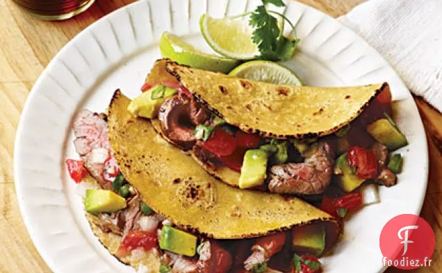 Tacos Carne Asada à l'Avocat Pico de Gallo