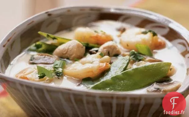 Soupe Thaïlandaise aux Crevettes et au Poulet