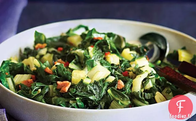 Bettes à Carde Sautées à la Pancetta