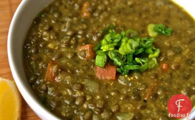 Dîner Ce soir : Soupe de Lentilles au Curry et Purée de Pois Chiches