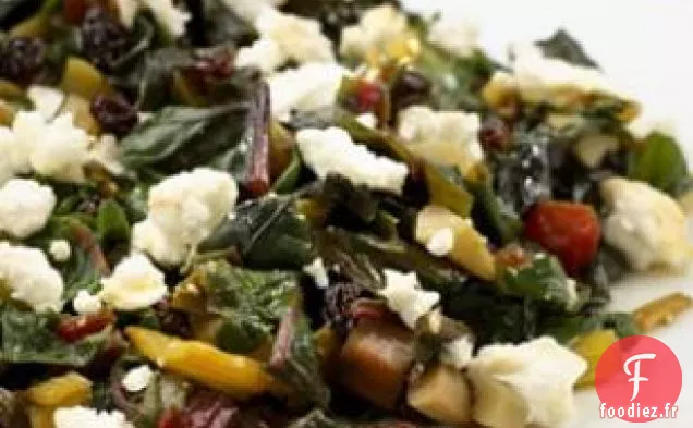 Blettes Aux Olives Vertes, Groseilles Et Fromage De Chèvre