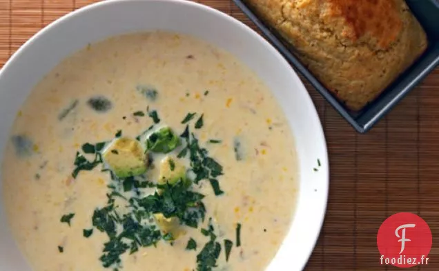 Dîner Ce soir: Soupe de Maïs Crémeuse au Chili Poblano Rôti