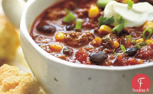 Chili Costaud de Maïs et de Haricots Noirs