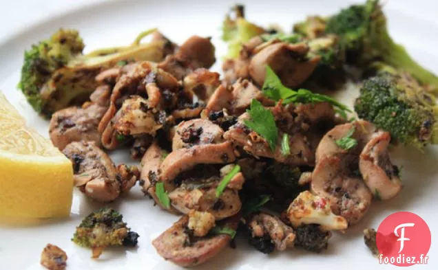 Rognons Sautés au Brocoli, aux Anchois et au Piment