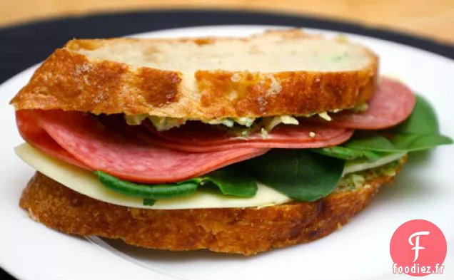 Sandwichs aux Artichauts et au Salami