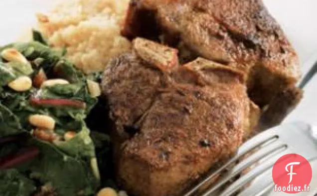 Côtelettes d'Agneau et Blettes Épicées Tunisiennes