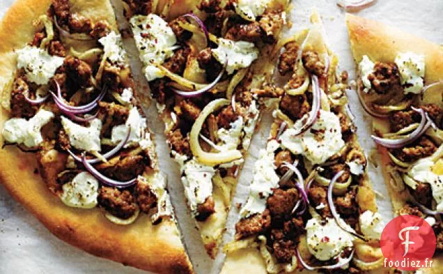 Pizza à la saucisse, au Fenouil et à la Ricotta