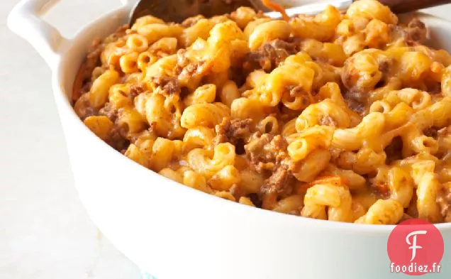 Cuisson au Bœuf, au fromage et aux nouilles