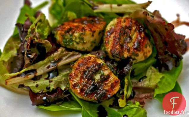 Dîner ce soir : Pétoncles Grillés au Pesto à la Menthe et Sirop Balsamique