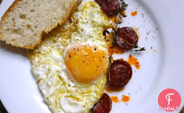 Œuf au plat au Chorizo de José Andrés