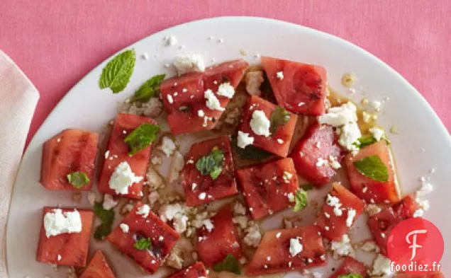 Salade de Pastèque Grillée, Menthe et Feta