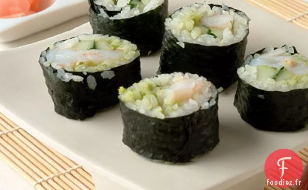 Sushi à l'Avocat et aux Crevettes
