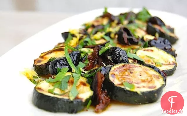 Courgettes Grillées aux Olives, Persil et Citron